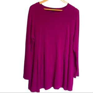 *FLASH SALE* J. Jill Long Sleeve Magenta Tunic Top Size Large